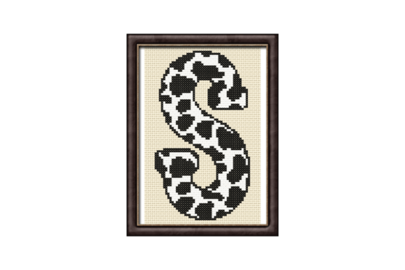 Cow Print S Monogram Cross Stitch Review for Etsy Sellers