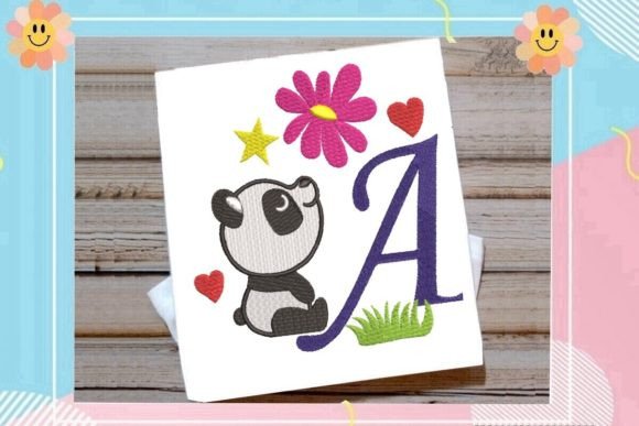 Cute Panda Monogram A Letter: A Designer’s Review for Boutique Sweatshirt Embellishment