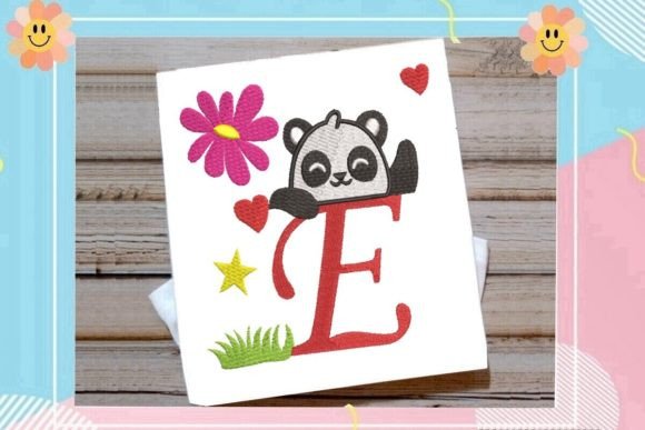 Cute Panda Monogram E Letter Review for Real Embroidery Projects