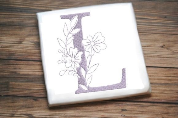 Elegance Meets Branding with L Floral Monogram Alphabet Decoration