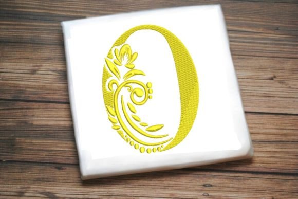 Elegant O Letter Embroidery Design for Craft Fair Standouts