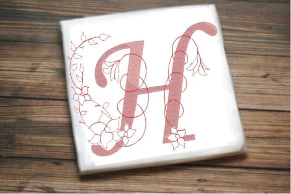 H Letter Vine Monogram Flower Review for Craft Fair Sellers