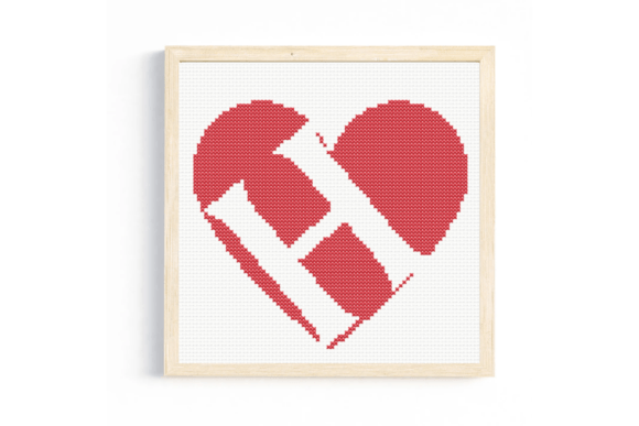 H Monogram in Heart Cross Stitch Pattern Review for Etsy Sellers
