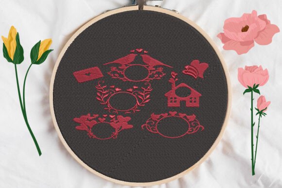 Love Monogram Frame Bundle Review for Seasonal Embroidery
