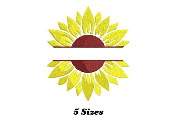 Sunflower Split Name Frame: A Versatile Design for Wedding Monograms and More