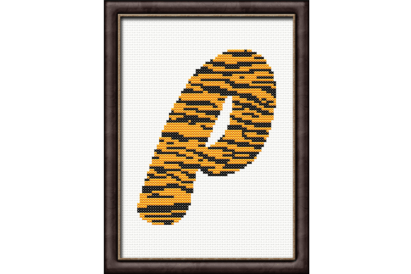Tiger Print P Monogram Cross Stitch: A Sharp, Flexible Logo for Business Branding