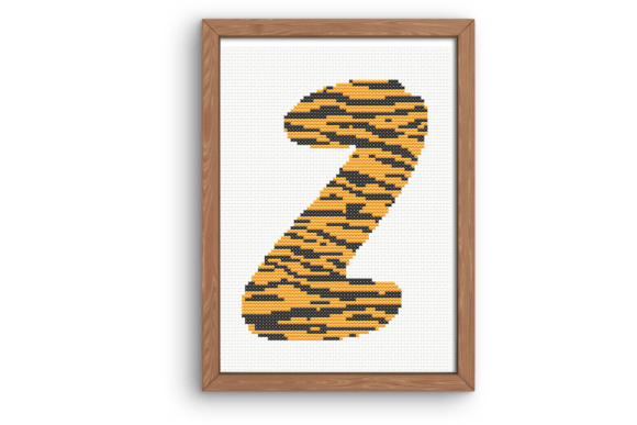 Tiger Print Z Monogram Cross Stitch: A Versatile Design for Small Business Branding