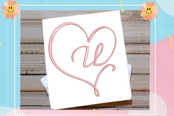 U Beautiful Heart Monogram Letter: A Charming Touch for Personalized Embroidery