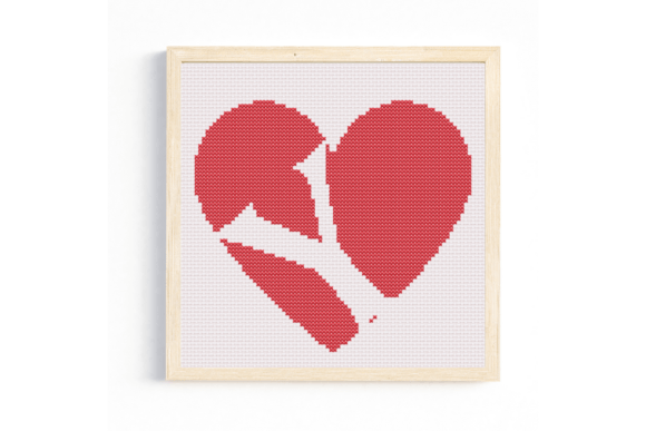 Y Monogram in Heart Cross Stitch Pattern